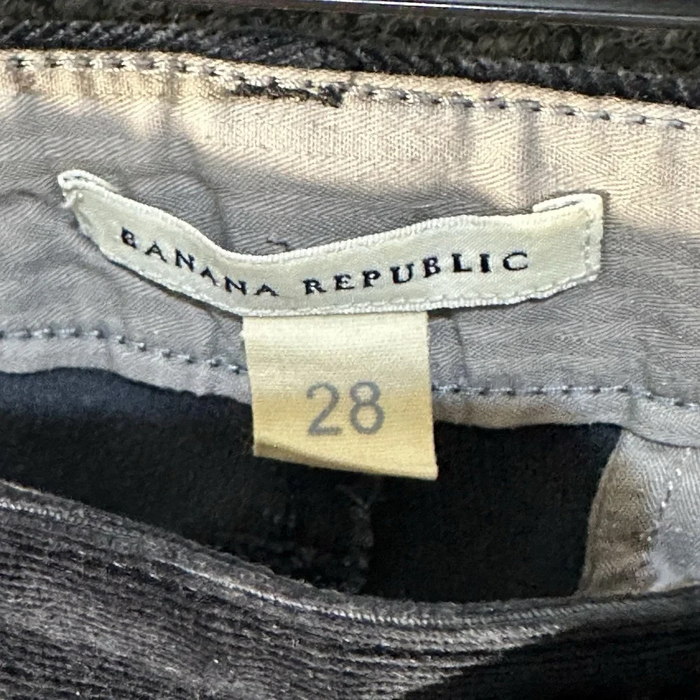 Banana Republic Mens Corduroy Pants Black‎ Straight Leg Size 28 x 31.5 Classic